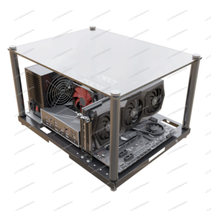 Atx Case - Fully transparent open computer case with