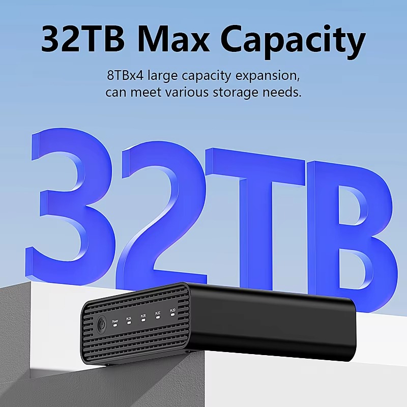Aluminum M2 4-Bay USB4 Externa - Case Fans review and price